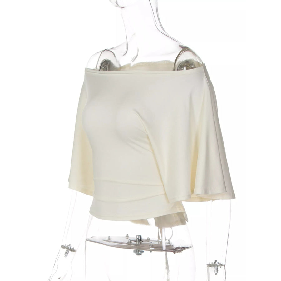Boat Neck Short Sleeve T-Shirt Apparel and Accessories