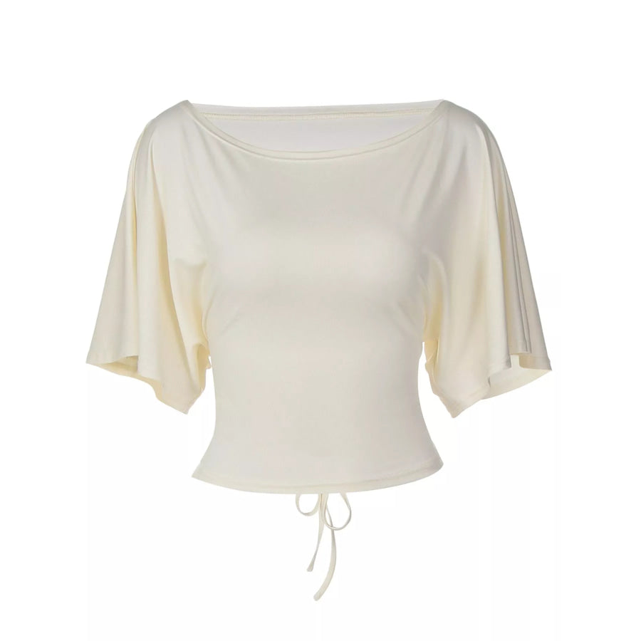 Boat Neck Short Sleeve T-Shirt Apparel and Accessories