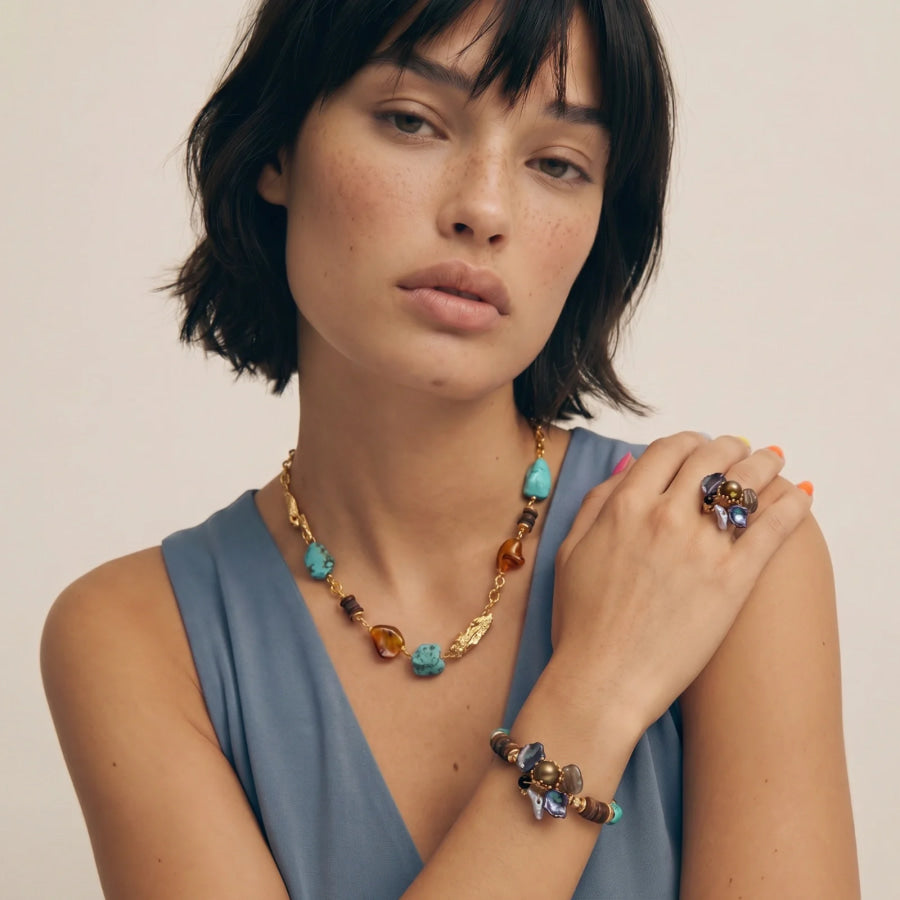 Bohemian Elements Necklace by Sandee Rain Boutique Necklaces