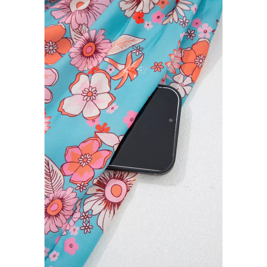 Bohemian Ethnic Print Spaghetti Straps Vacation Maxi Dress Apparel and Accessories