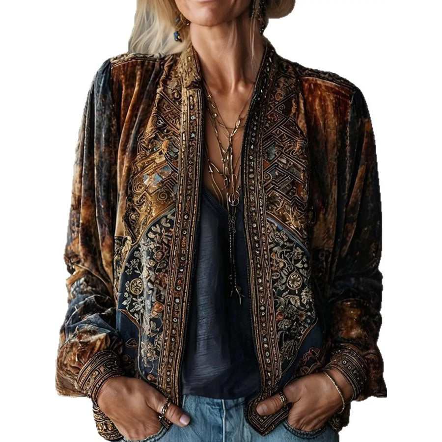 Bohemian Open Front Cardigan Apparel and Accessories