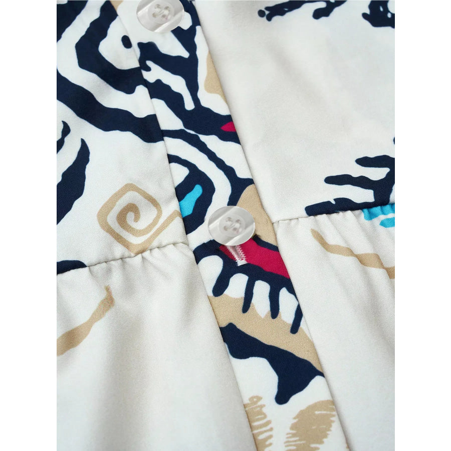 Bohemian Print Tiered Mini Dress Apparel and Accessories