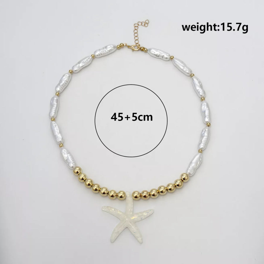 Bohemian Starfish Pendant Necklace Gold / onesize Apparel and Accessories