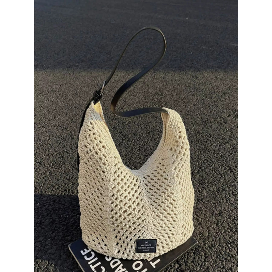 Boho Crochet Shoulder Bag Cream White / onesize Apparel and Accessories