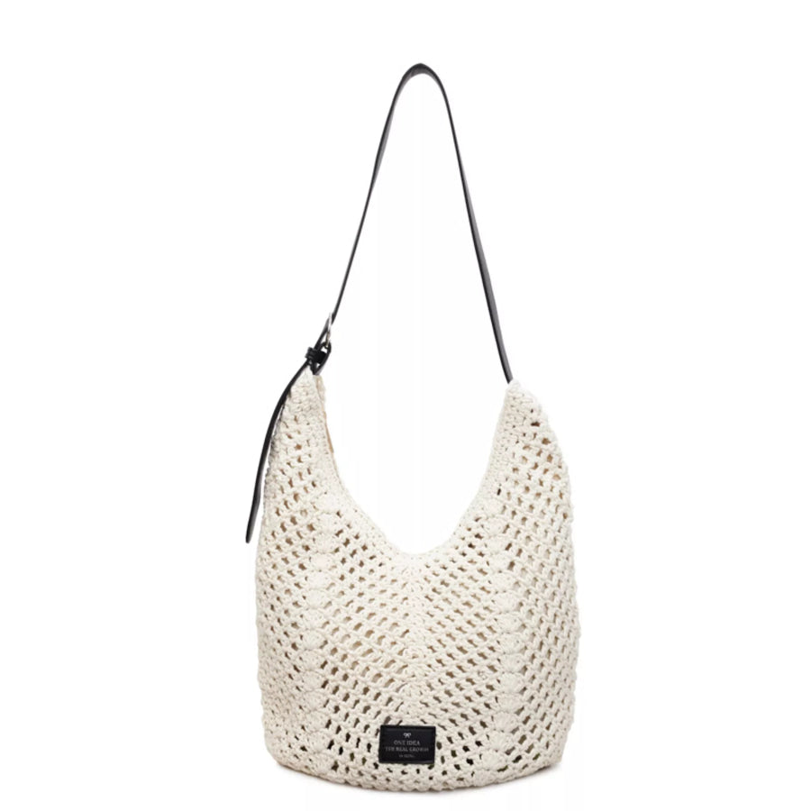 Boho Crochet Shoulder Bag Cream White / onesize Apparel and Accessories