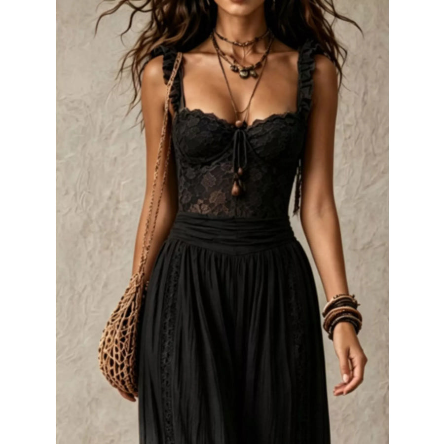 Boho Lace Corset Bodice Jumpsuit with Harem Pants Apparel and Accessories