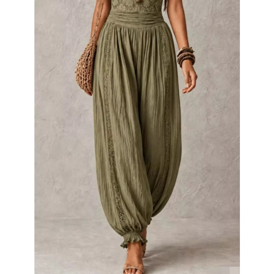 Boho Lace Corset Bodice Jumpsuit with Harem Pants Apparel and Accessories