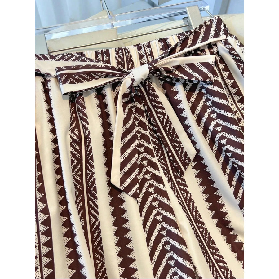 Boho Print Wide Leg Pants Apparel and Accessories