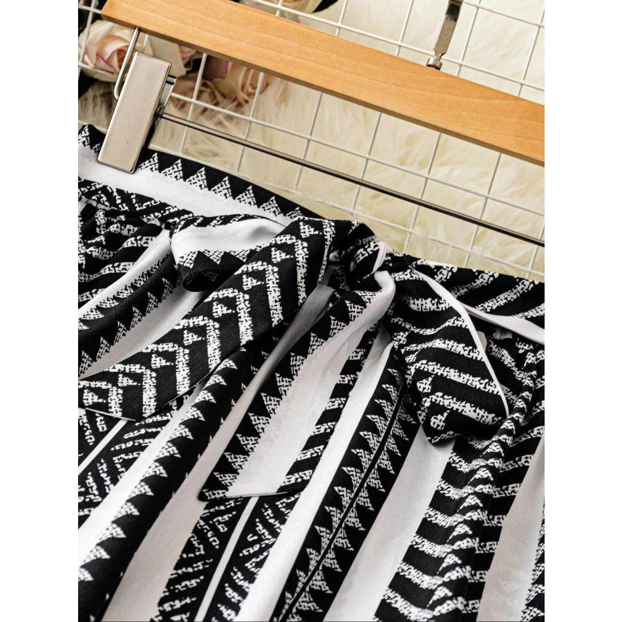 Boho Print Wide Leg Pants Apparel and Accessories