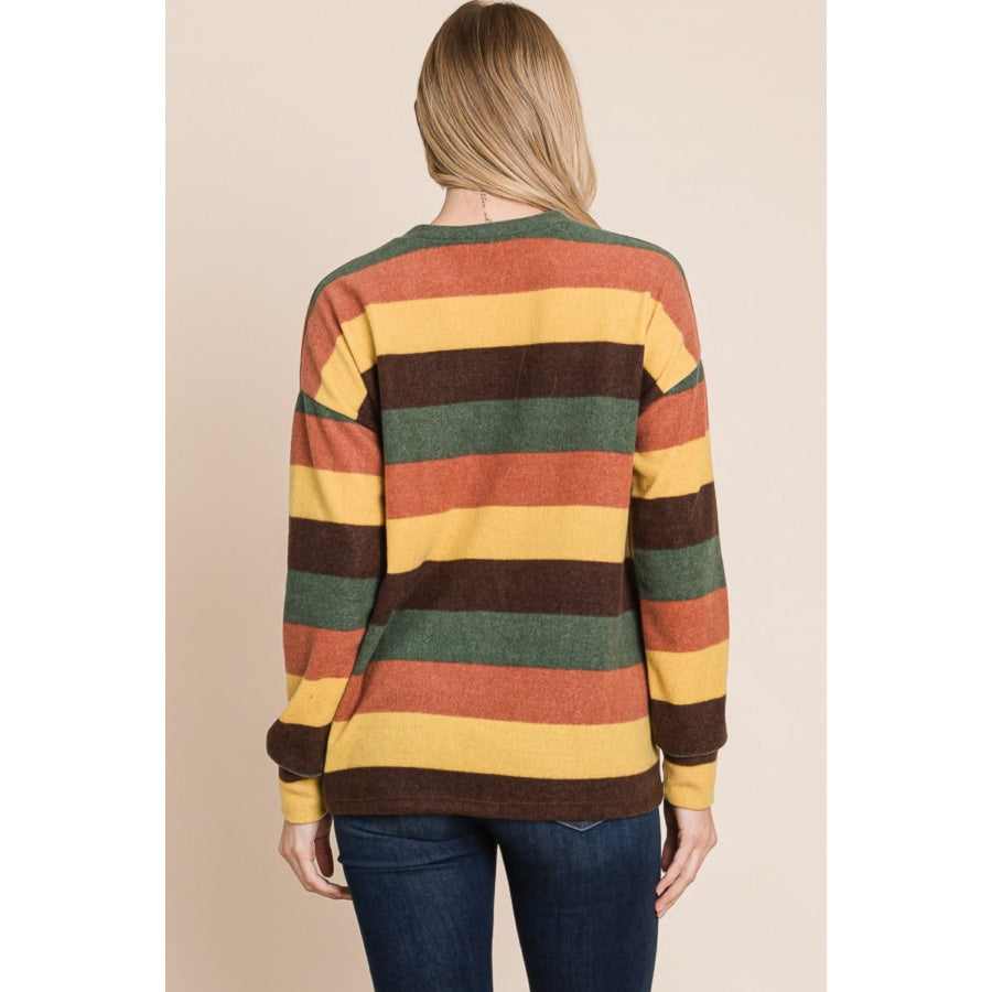 BOMBOM Multi-Color Striped Knit Top Multi / S Apparel and Accessories