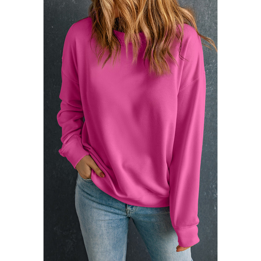Bonbon Solid Classic Crewneck Pullover Sweatshirt Bonbon / S / 50% Polyester + 50% Cotton Tops/Sweatshirts & Hoodies
