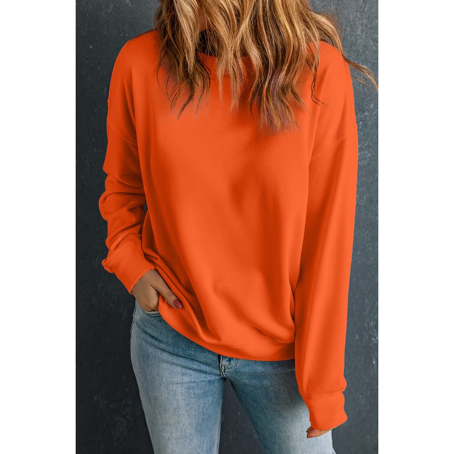 Bonbon Solid Classic Crewneck Pullover Sweatshirt Tops/Sweatshirts & Hoodies