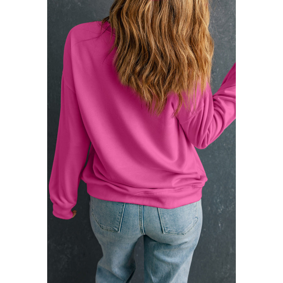 Bonbon Solid Classic Crewneck Pullover Sweatshirt Tops/Sweatshirts & Hoodies