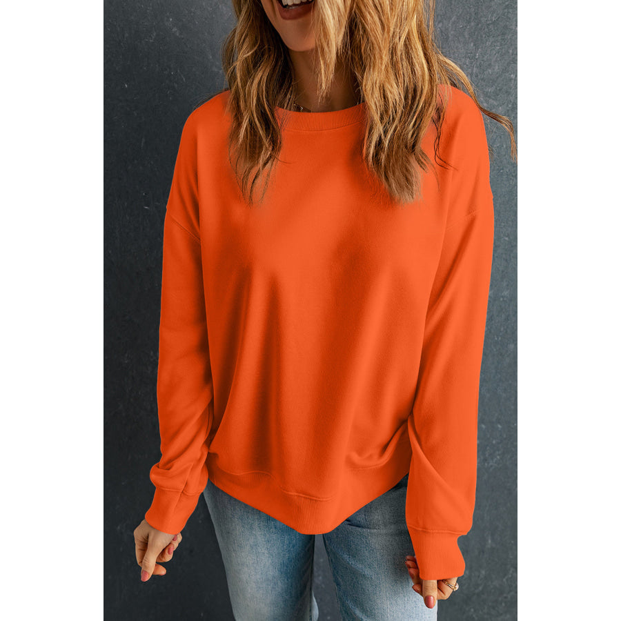 Bonbon Solid Classic Crewneck Pullover Sweatshirt Tops/Sweatshirts & Hoodies