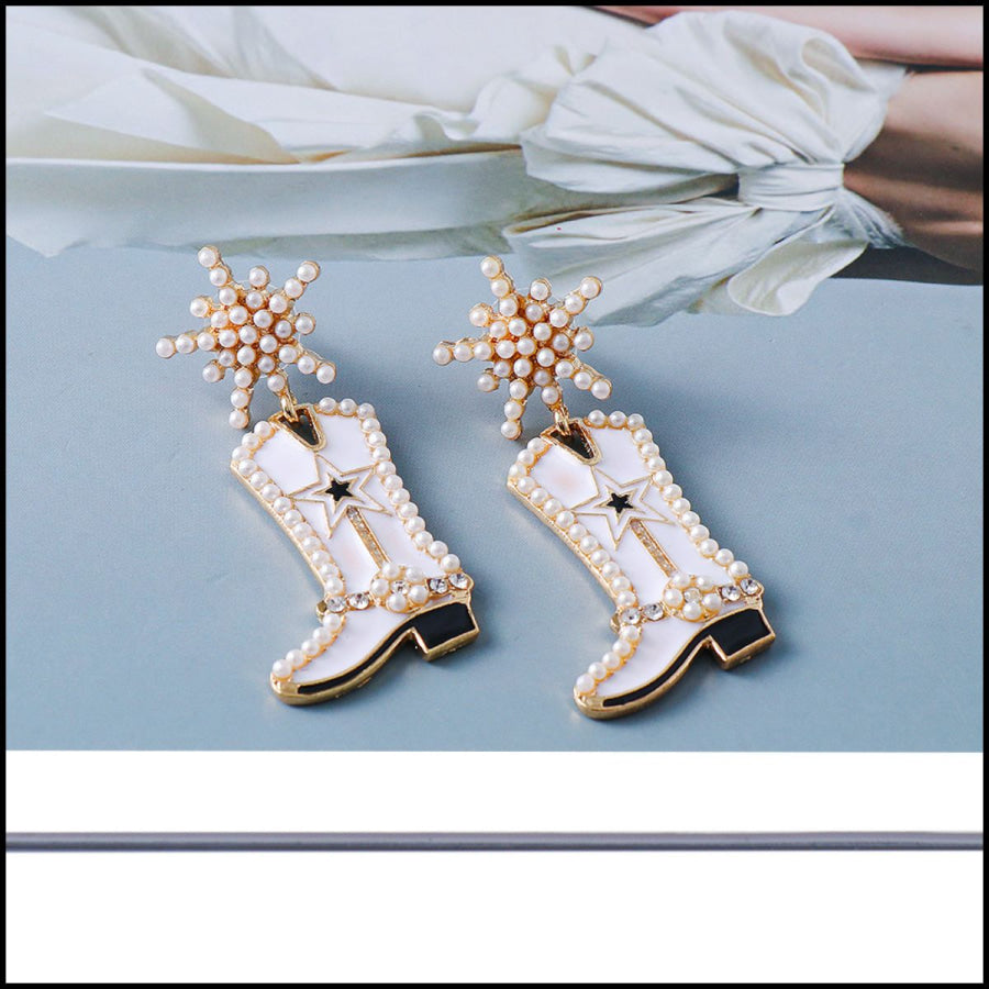 Boot Alloy Dangle Earrings Apparel and Accessories
