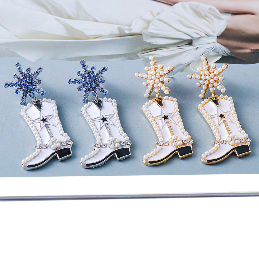 Boot Alloy Dangle Earrings Apparel and Accessories