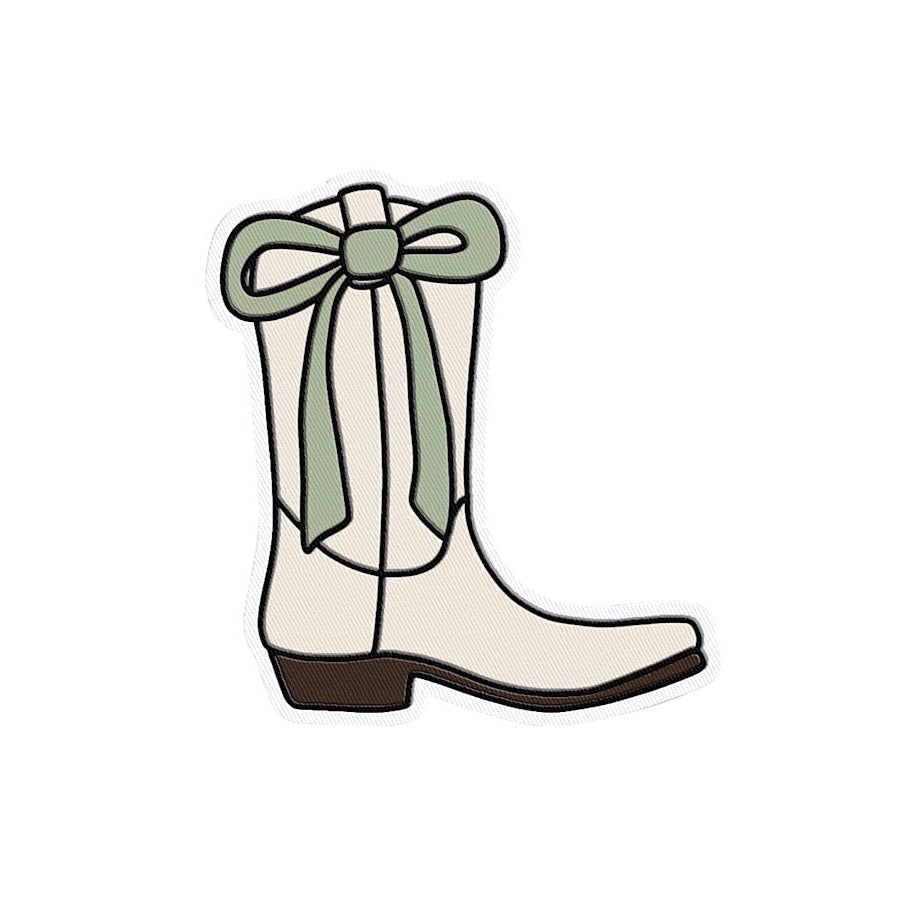 Boot & Bow Embroidered Patch WS 600 Accessories