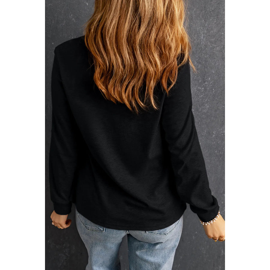 Boots Round Neck Long Sleeve Sweatshirt Apparel and Accessories