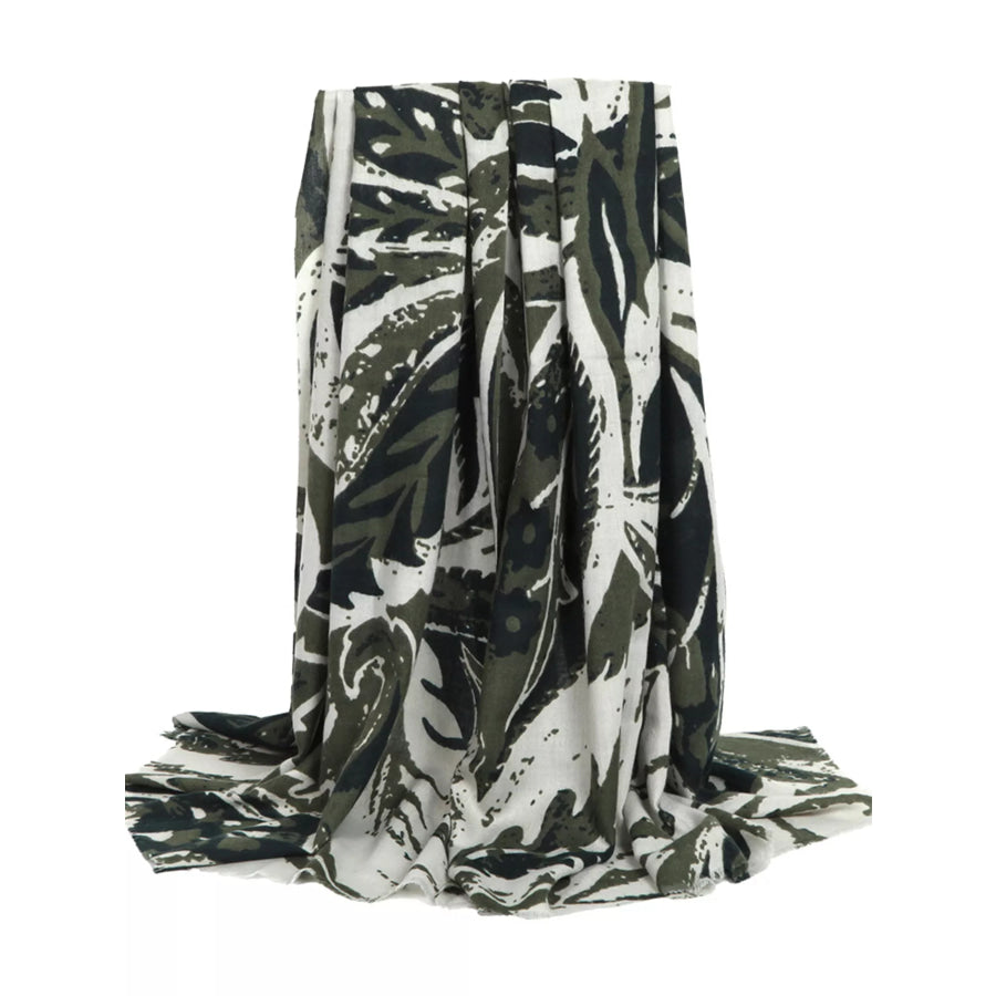 Botanical Print Lightweight Scarf Apparel and Accessories