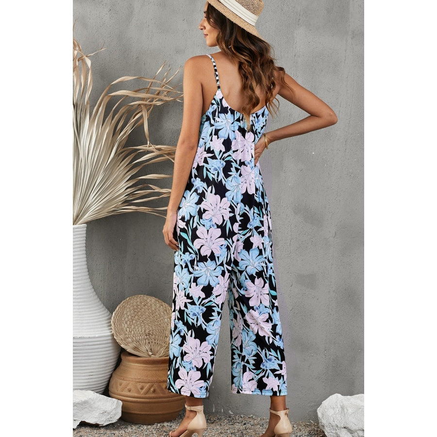 Adjustable Spaghetti Strap Jumpsuit with Pockets – The Nest On Main