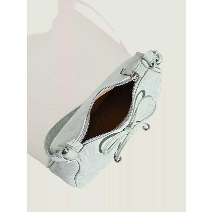 Bow Accent Shoulder Bag Light Green / One Size Apparel and Accessories