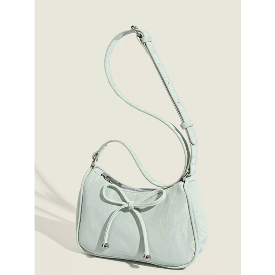 Bow Accent Shoulder Bag Light Green / One Size Apparel and Accessories