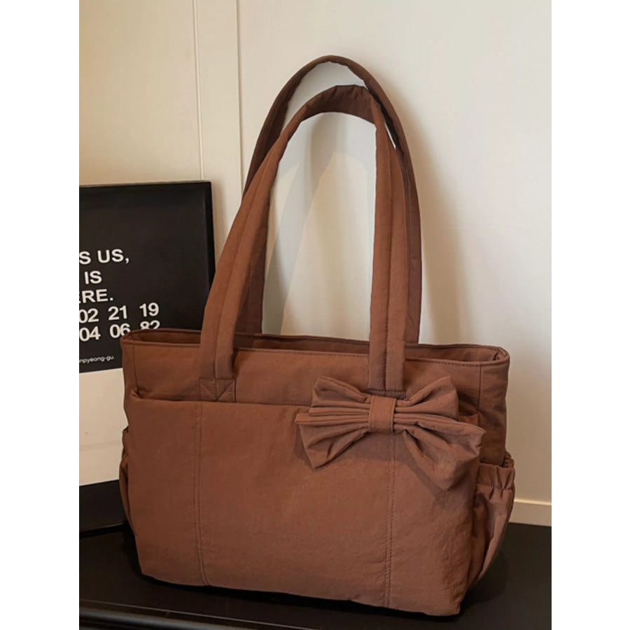 Bow Accent Tote Bag Apparel and Accessories