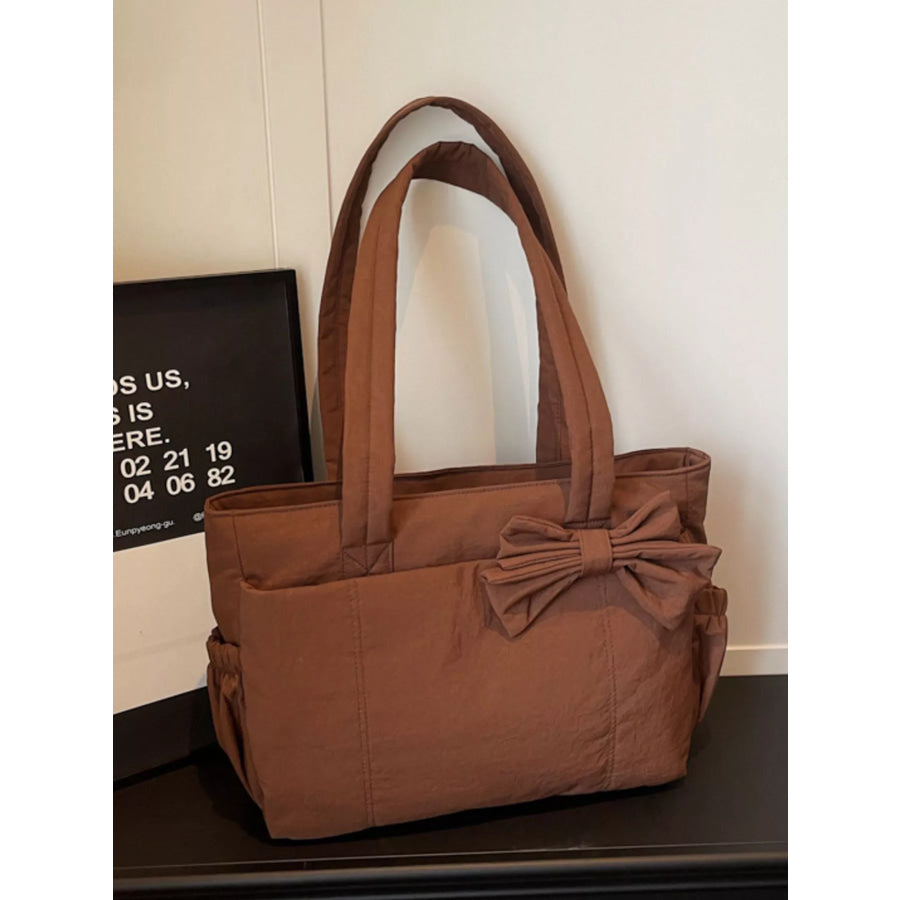 Bow Accent Tote Bag Apparel and Accessories
