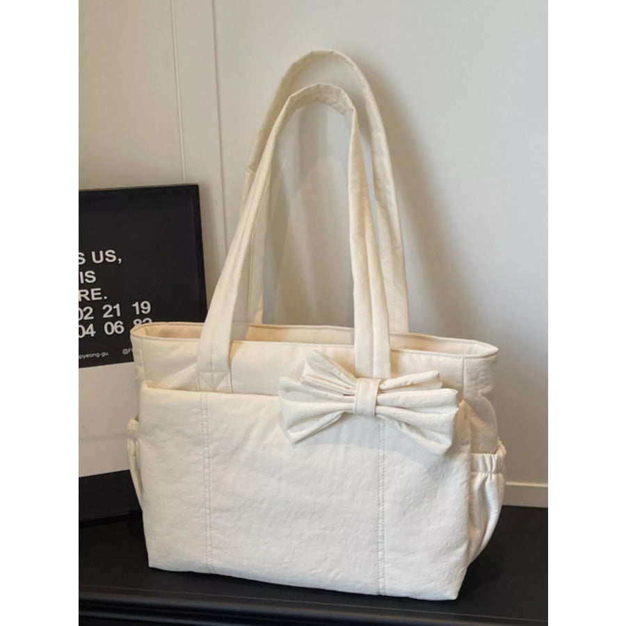 Bow Accent Tote Bag Apparel and Accessories