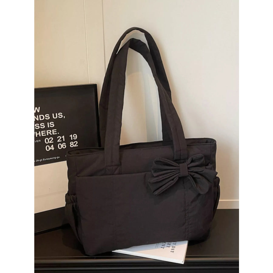 Bow Accent Tote Bag Apparel and Accessories