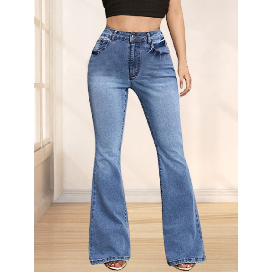 Bow Back Flare Jeans Medium / S Apparel and Accessories