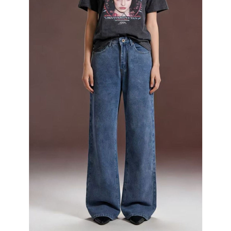 Bow Back Wide Leg Jeans Apparel and Accessories