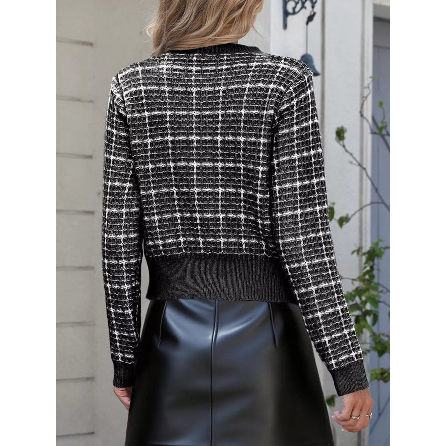 Bow Decor Button Up Cardigan Apparel and Accessories