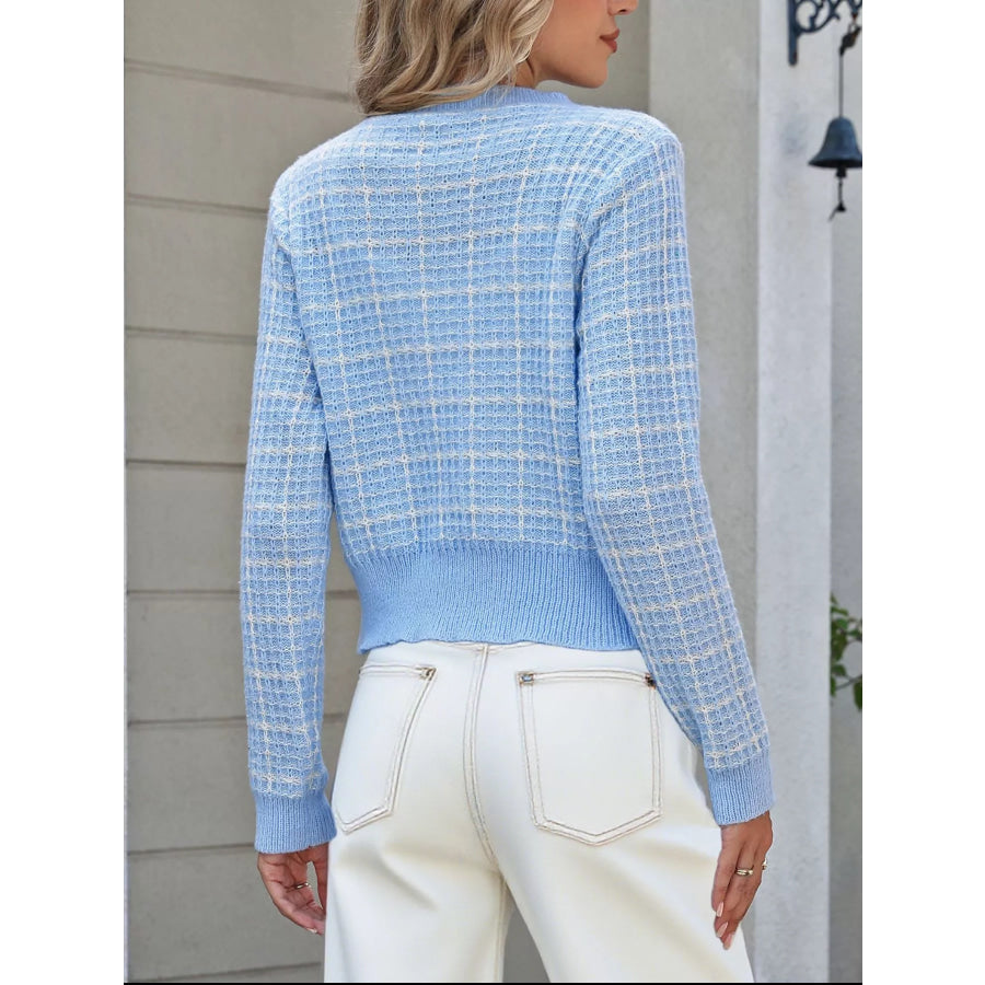 Bow Decor Button Up Cardigan Apparel and Accessories
