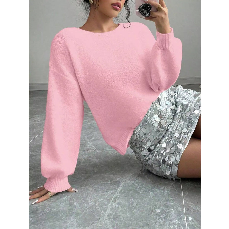 Bow-Decor Dropped Shoulder Knit Cardigan Apparel and Accessories