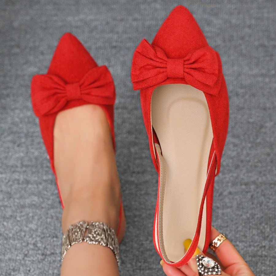 Bow-Decorated Slingback Sandals Apparel and Accessories