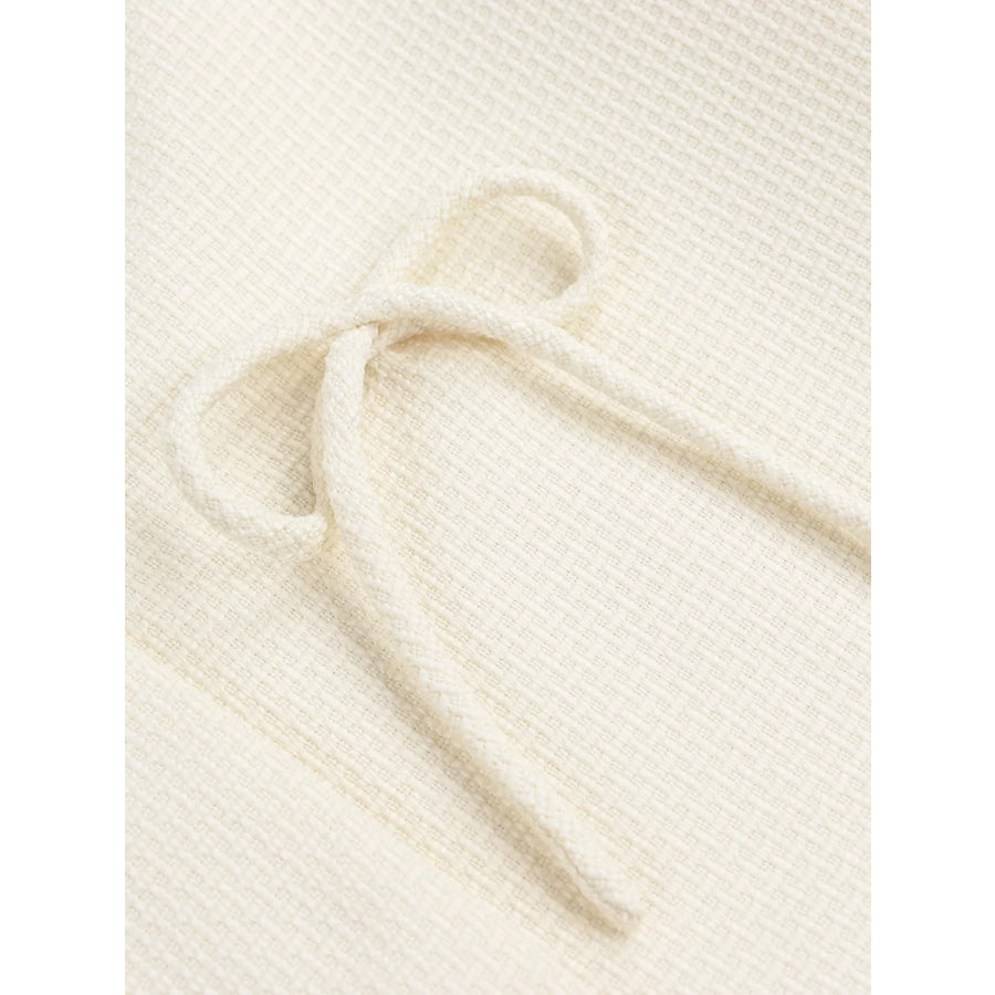 Bow Detail Cropped Outerwear Apparel and Accessories