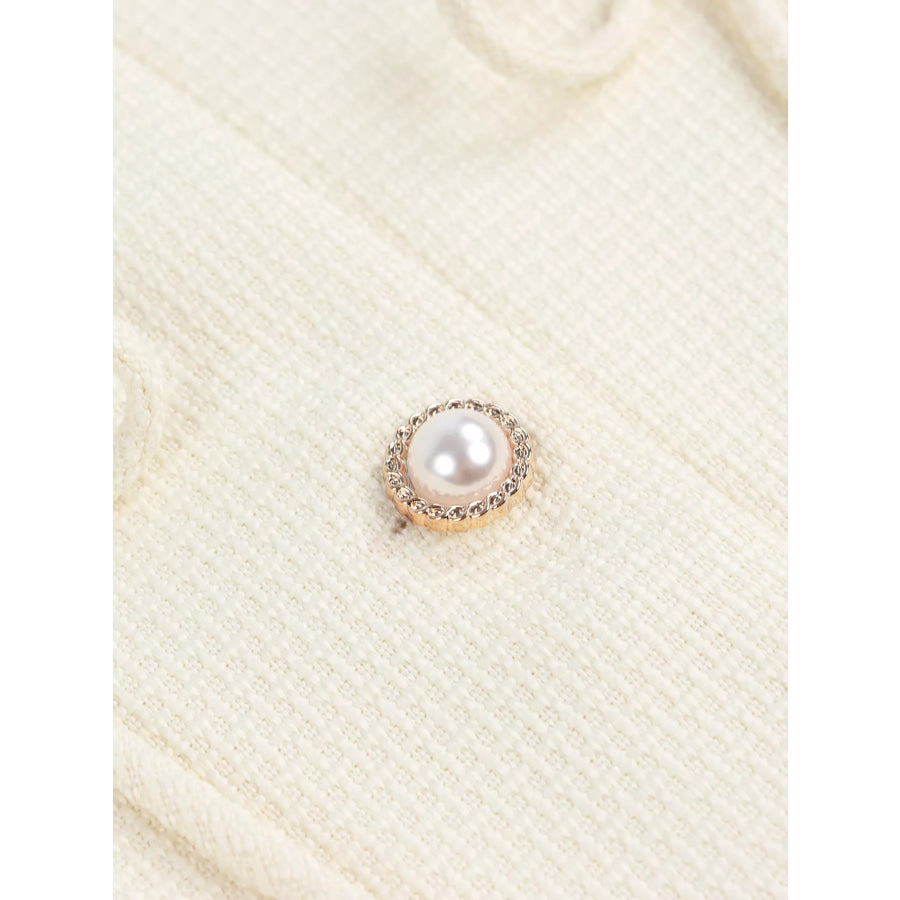 Bow Detail Cropped Outerwear Apparel and Accessories
