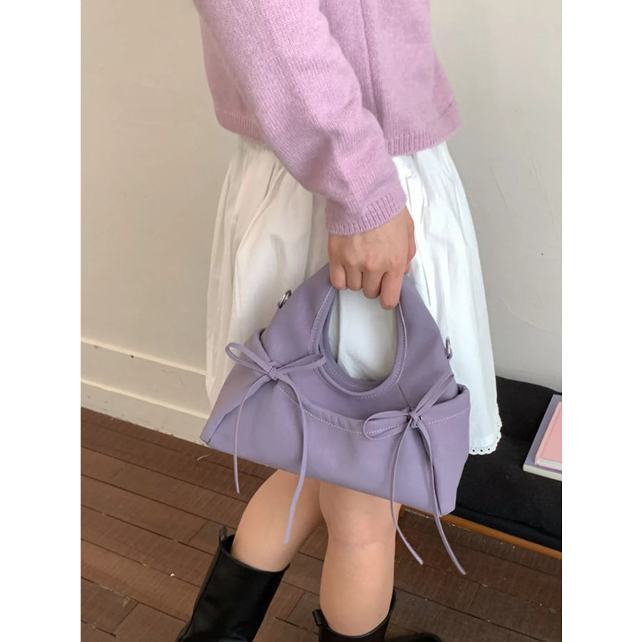 Bow Detail Crossbody Bag Pink Purple / onesize Apparel and Accessories