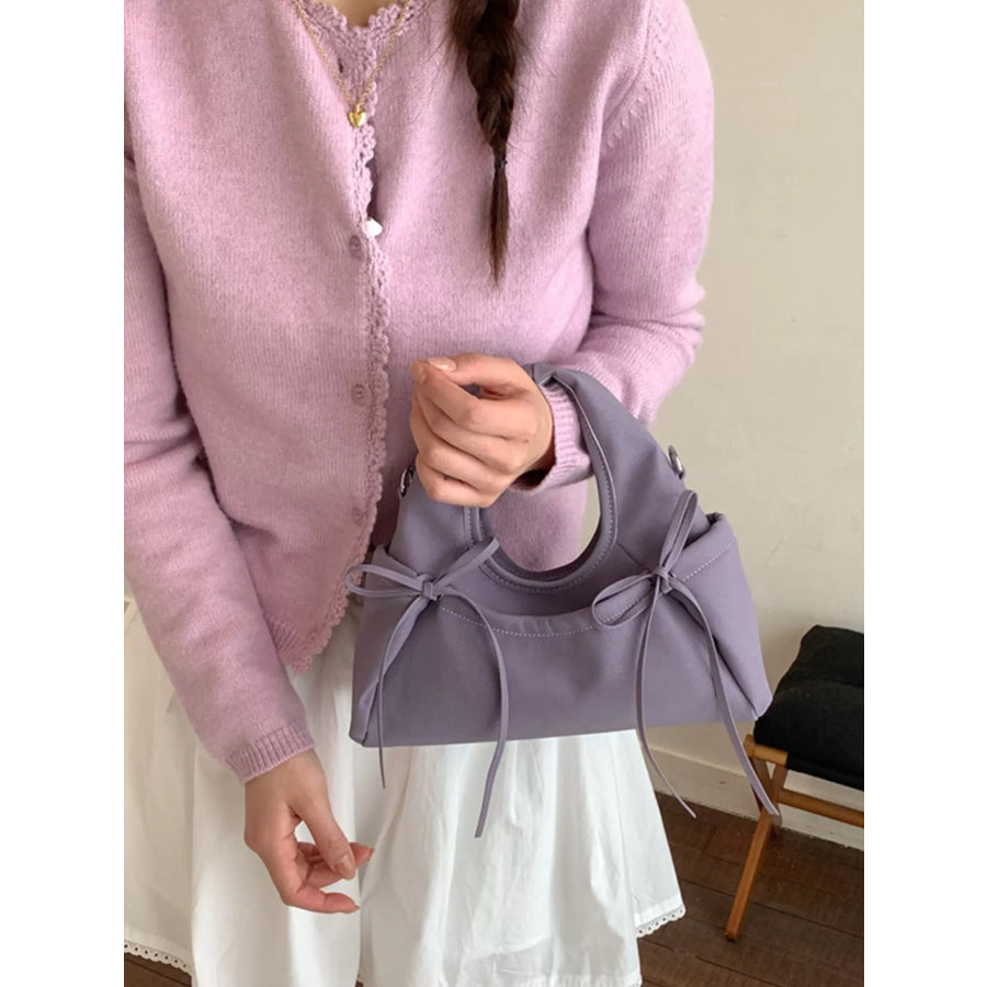 Bow Detail Crossbody Bag Pink Purple / onesize Apparel and Accessories