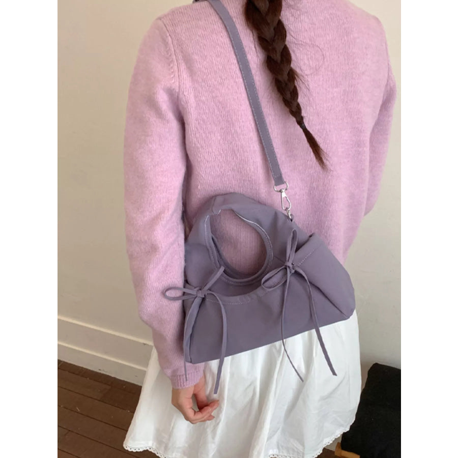 Bow Detail Crossbody Bag Pink Purple / onesize Apparel and Accessories