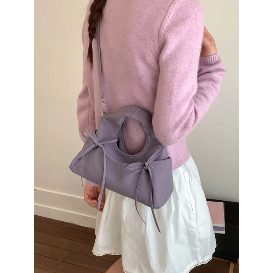 Bow Detail Crossbody Bag Pink Purple / onesize Apparel and Accessories