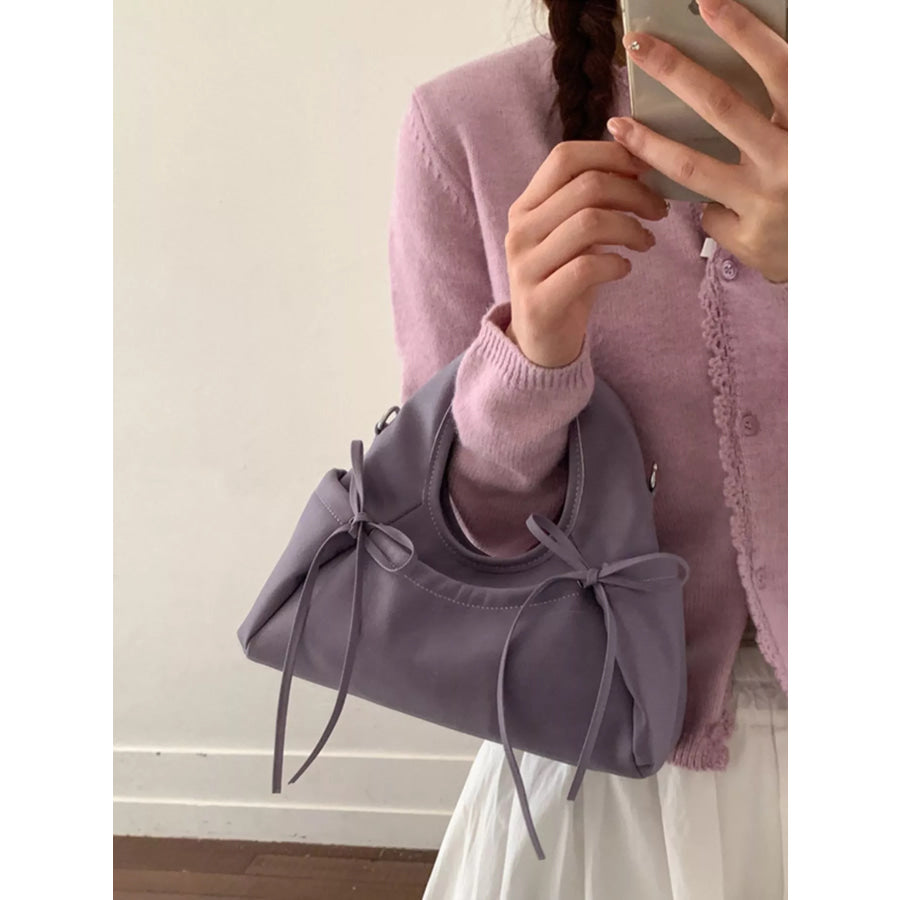 Bow Detail Crossbody Bag Pink Purple / onesize Apparel and Accessories