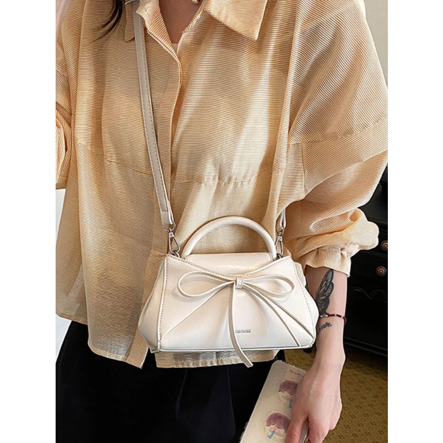 Bow Detail Crossbody Bag White / onesize Apparel and Accessories