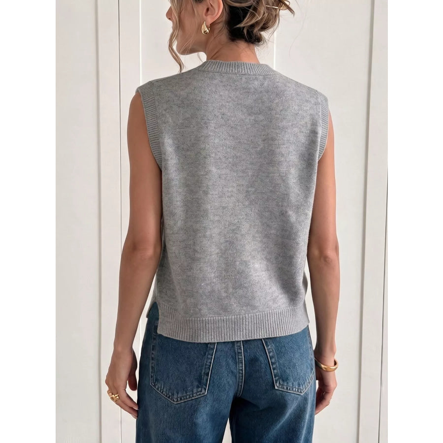 Bow-Detail Knit Sweater Vest Apparel and Accessories