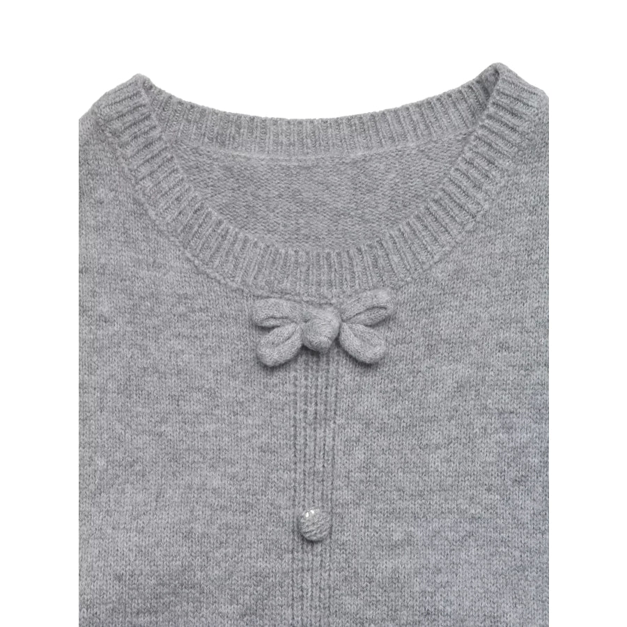Bow-Detail Knit Sweater Vest Apparel and Accessories
