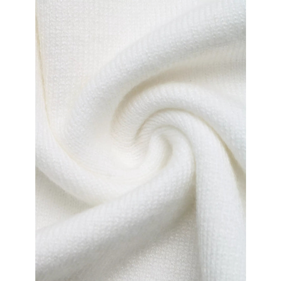 Bow-Embellished Lace Trim Sweater Apparel and Accessories