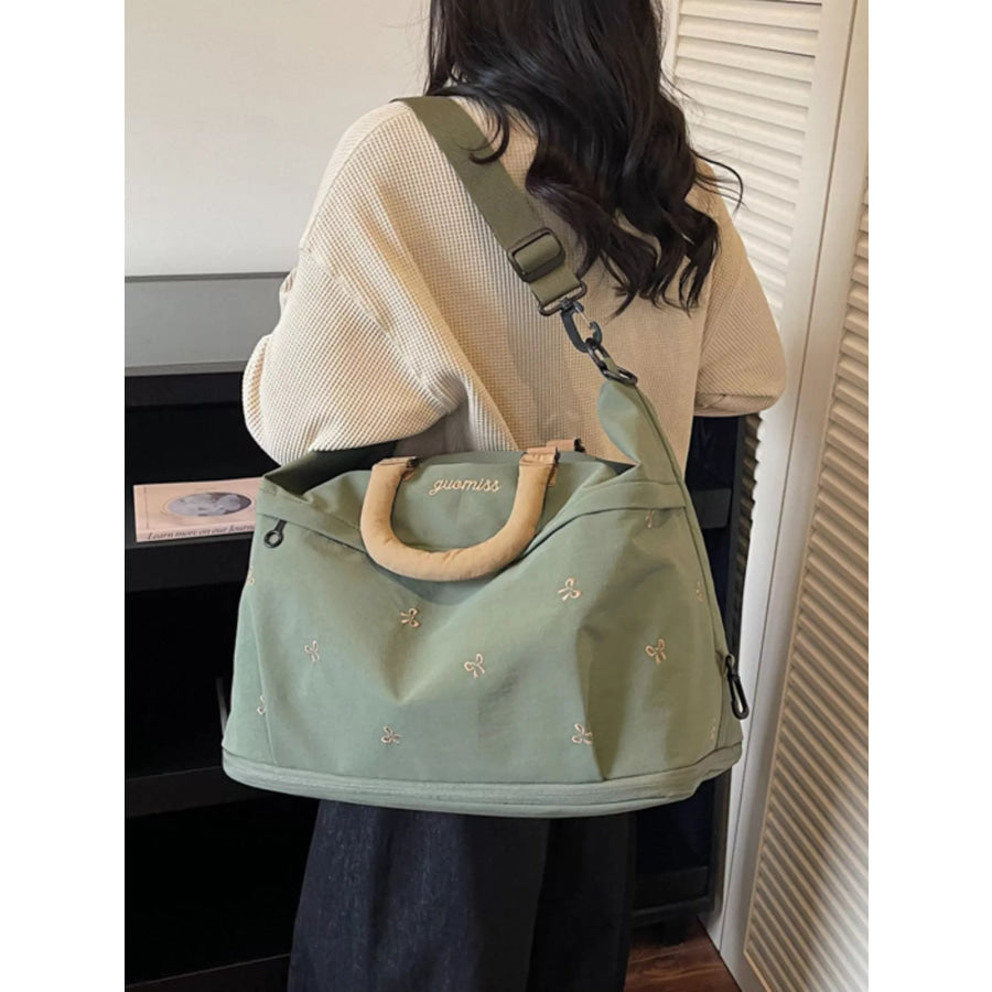 Bow Embroidered Travel Bag Apparel and Accessories