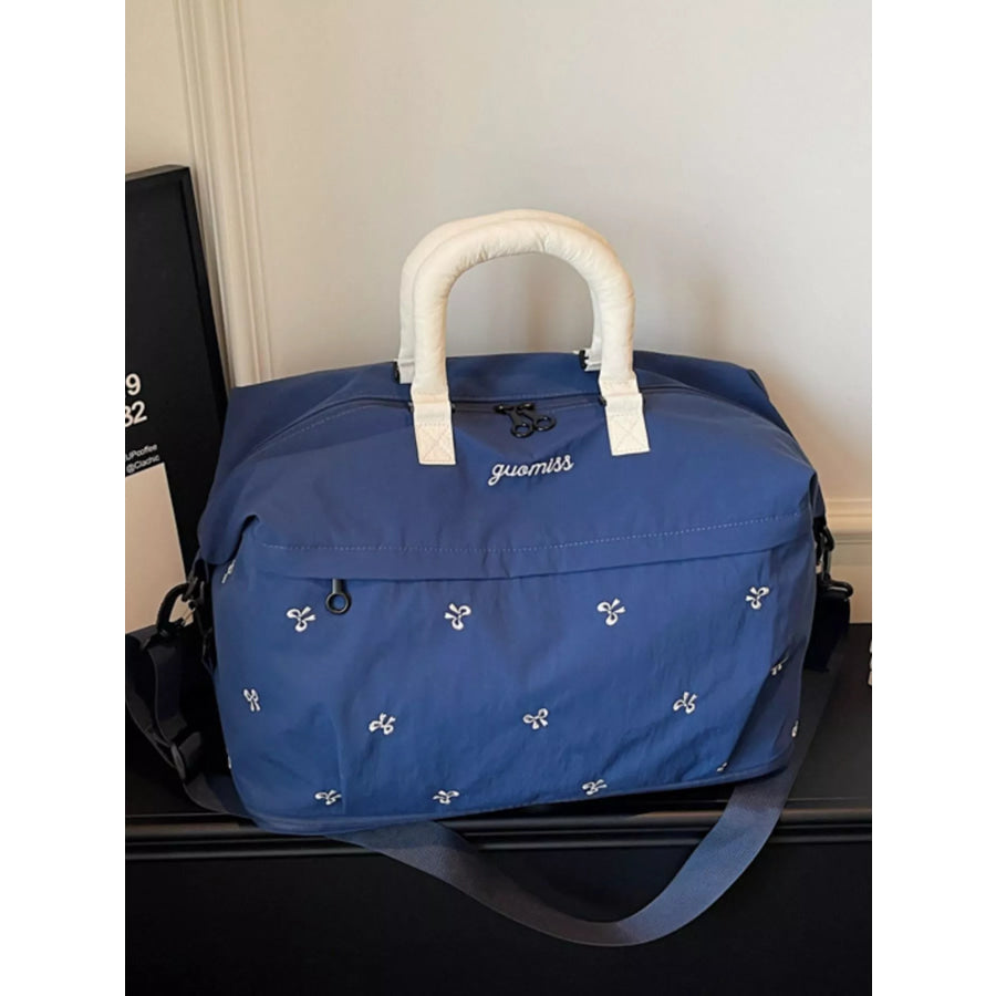 Bow Embroidered Travel Bag Apparel and Accessories