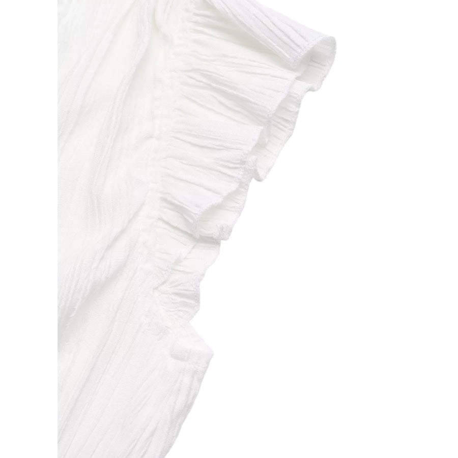 Bow Front Cap Sleeve Blouse Apparel and Accessories